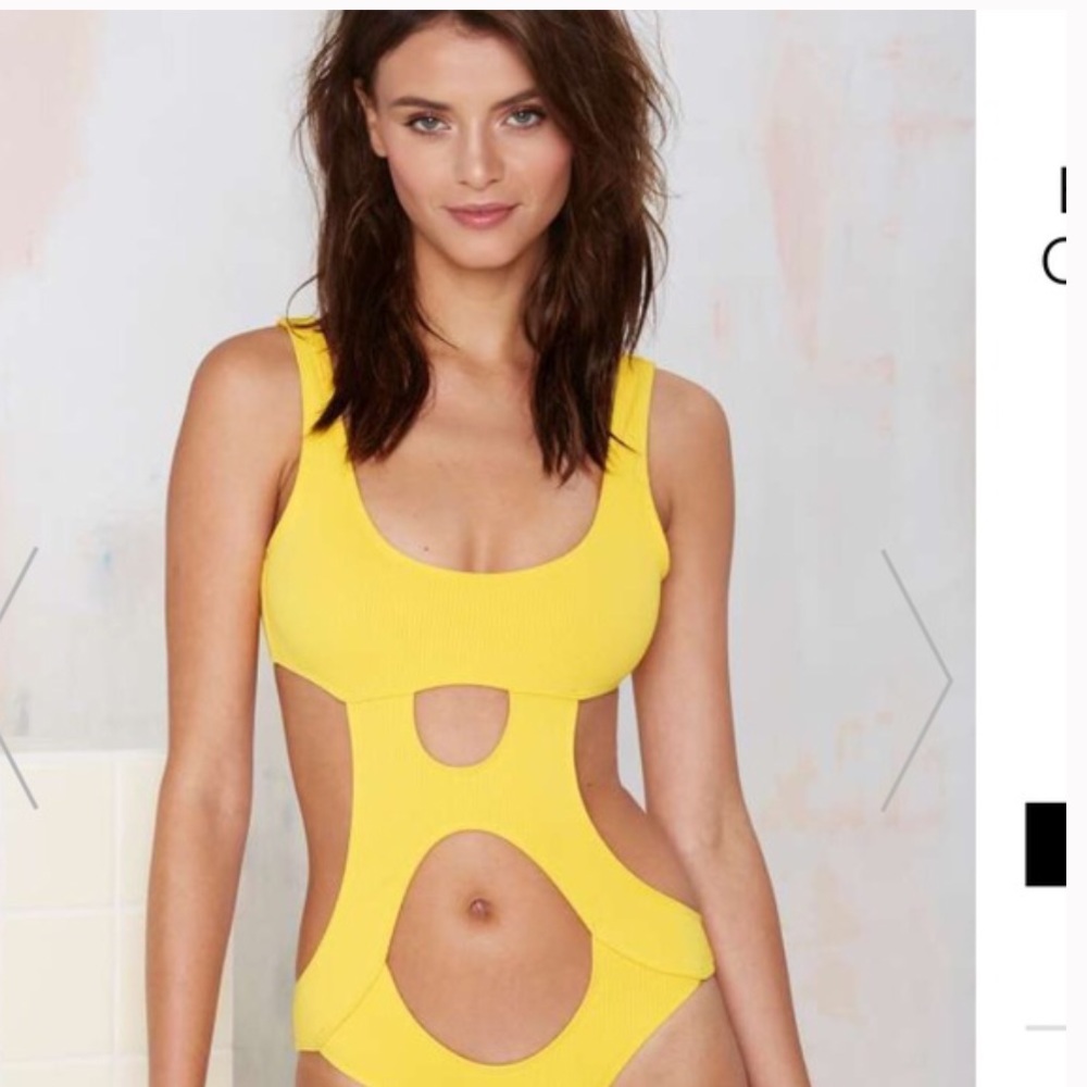 Beach Riot Yellow Cutout Onepiece Swimsuit